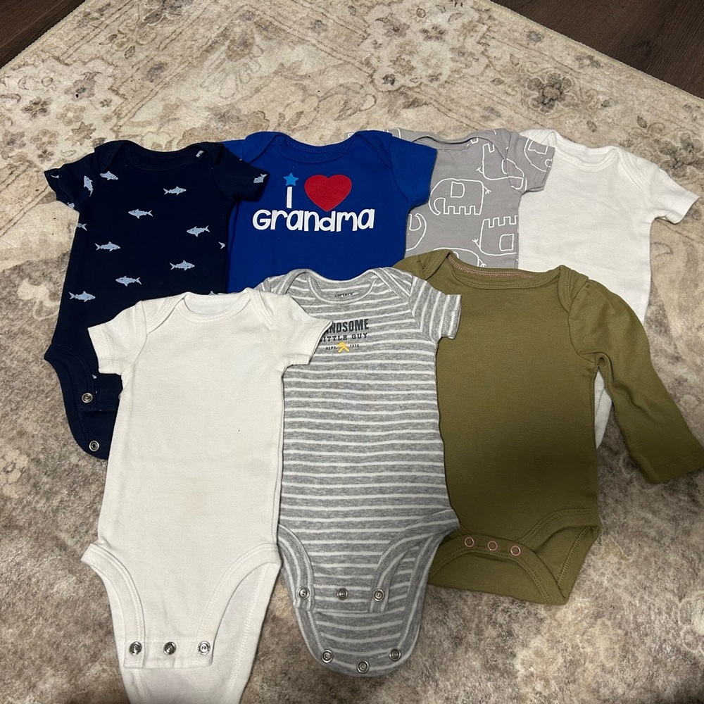 Carter's Kids One Pieces - Blue, Gray, White, Green